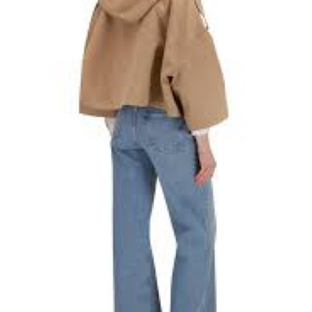 NILI LOTAN cropped Tan Hooded Jacket - Picture 2 of 3